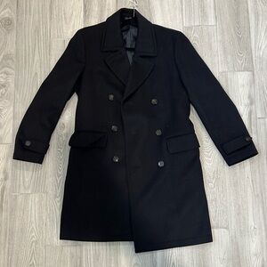 LRL Lauren Ralph Lauren Double Breasted Overcoat Navy Small Men’s